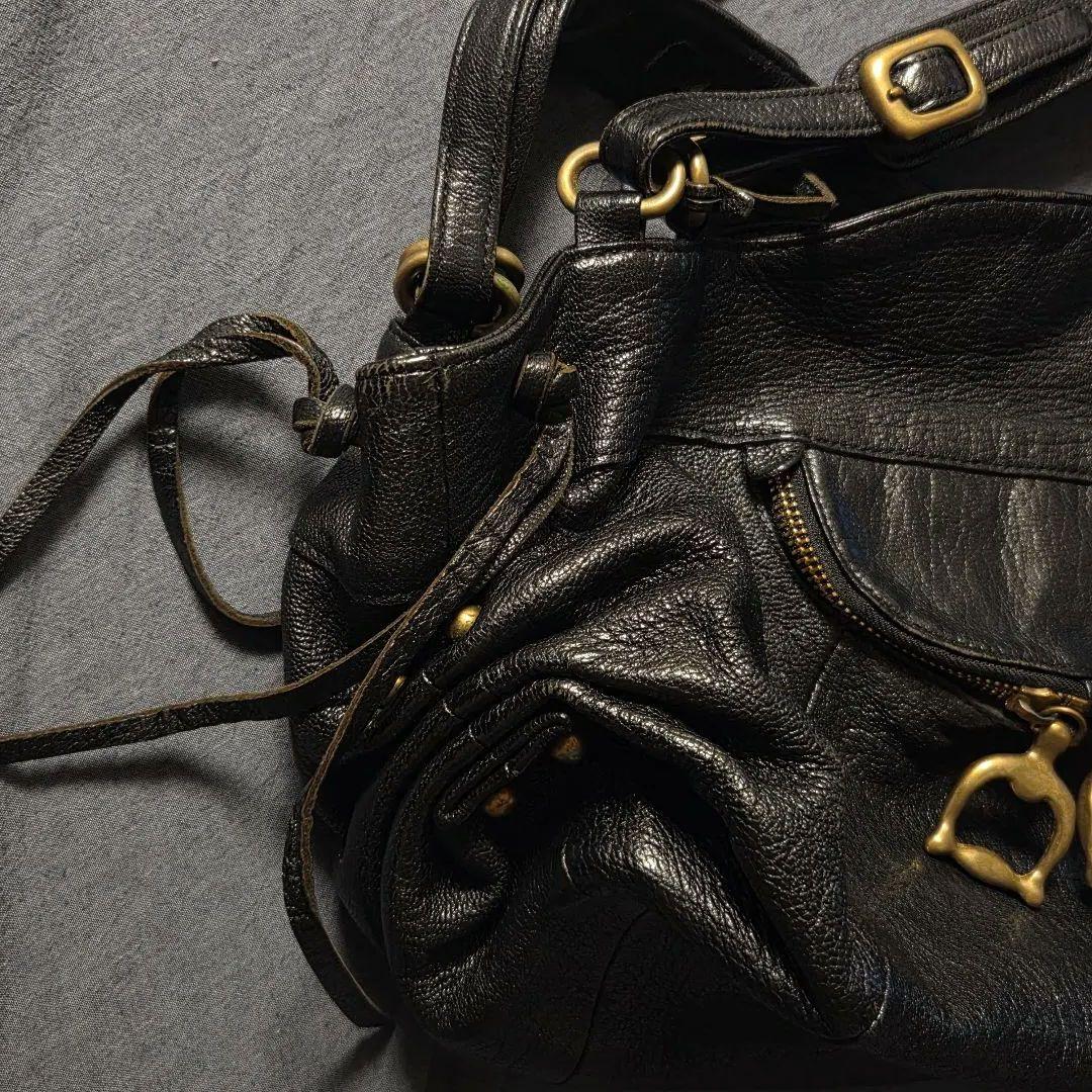 00's TOFF＆LOADSTONE レザーショルダーバッグ　y2k