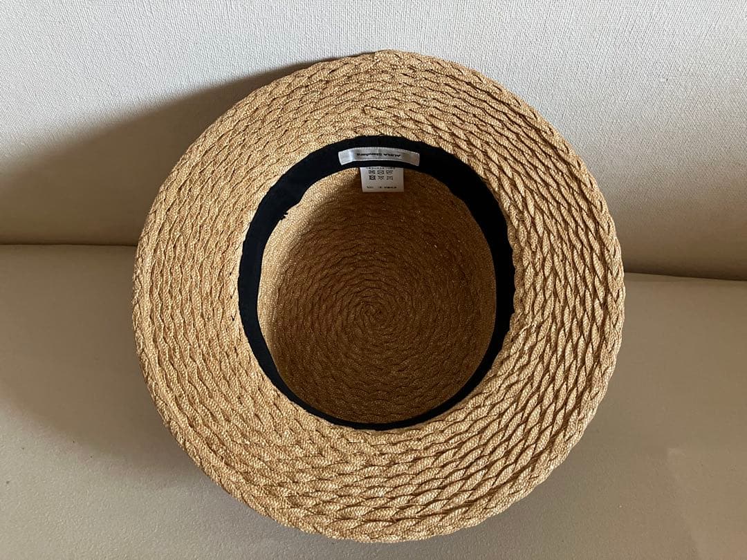 POANCA 移動帽子屋AURA 麦わら帽子　カンカン帽　黒リボン