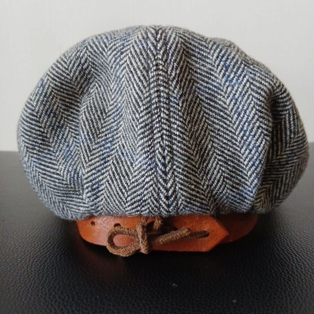 BONCOURA 帽子 キャップ フリーサイズ 本革　ヘリンボーン