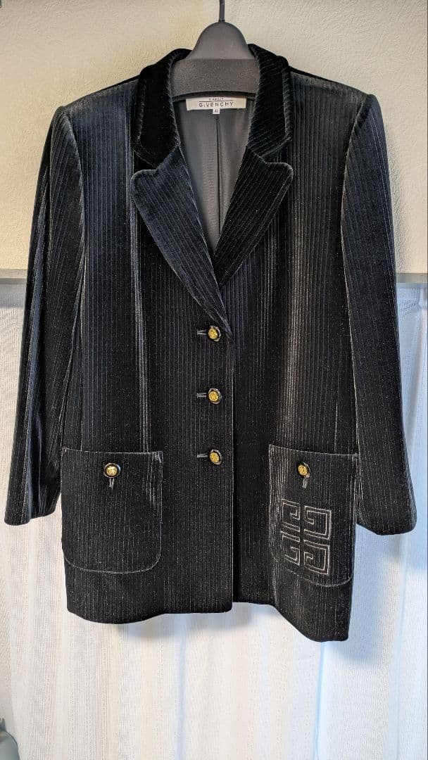 GIVENCHY　ジバンシー　ジャケット　42サイズ　黒　ヴィンテージ