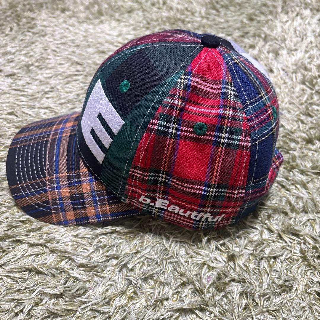 b.Eautifulキャップ b.E Hat (Mix Plaid)