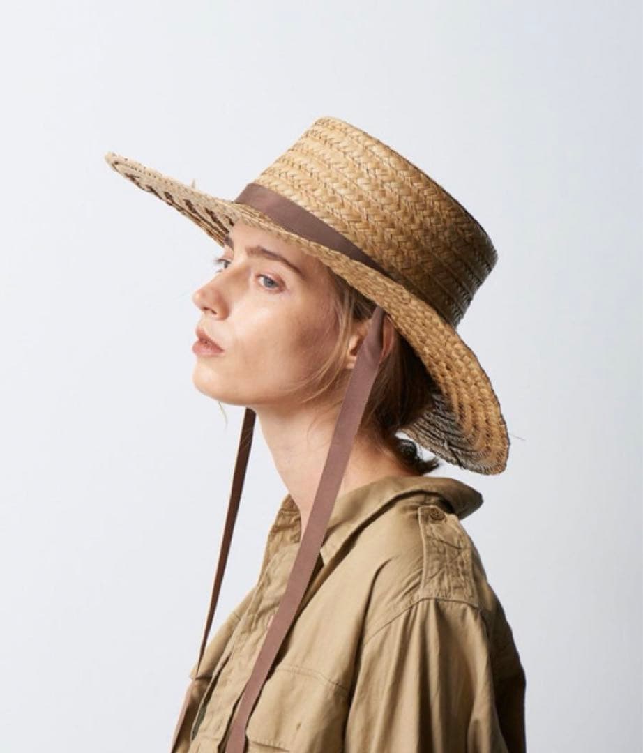 値下げ【La Maison de Lyllis】別注 ストローハット 麦わら帽子