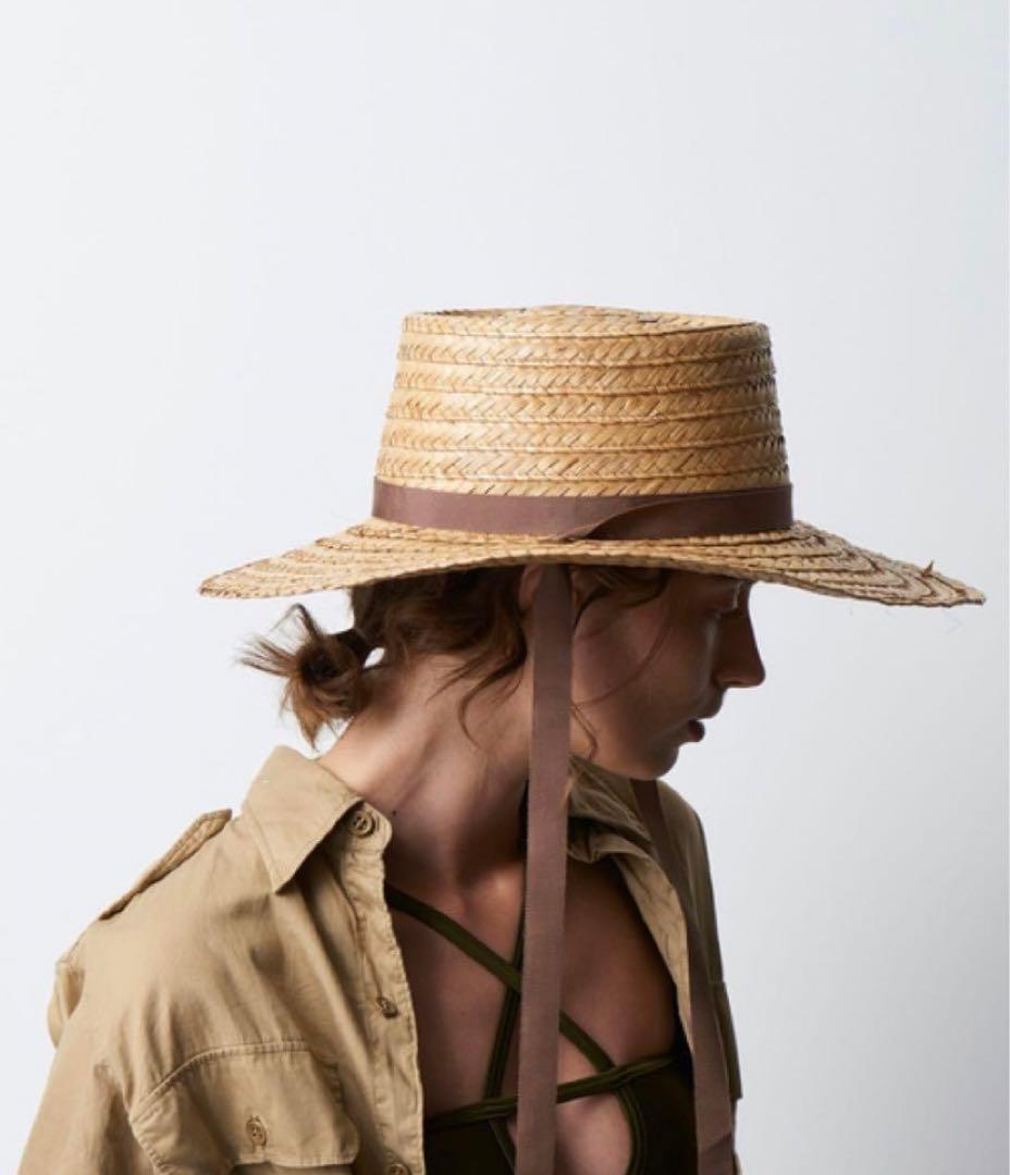 値下げ【La Maison de Lyllis】別注 ストローハット 麦わら帽子