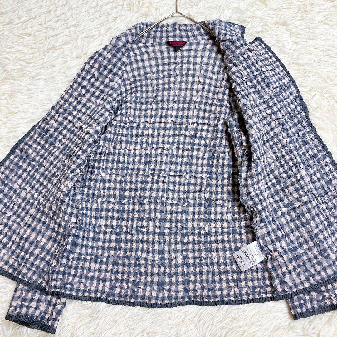 ✨極美品✨ユキトリイ　インターナショナル　Gプリーツ　テーラードジャケット　L