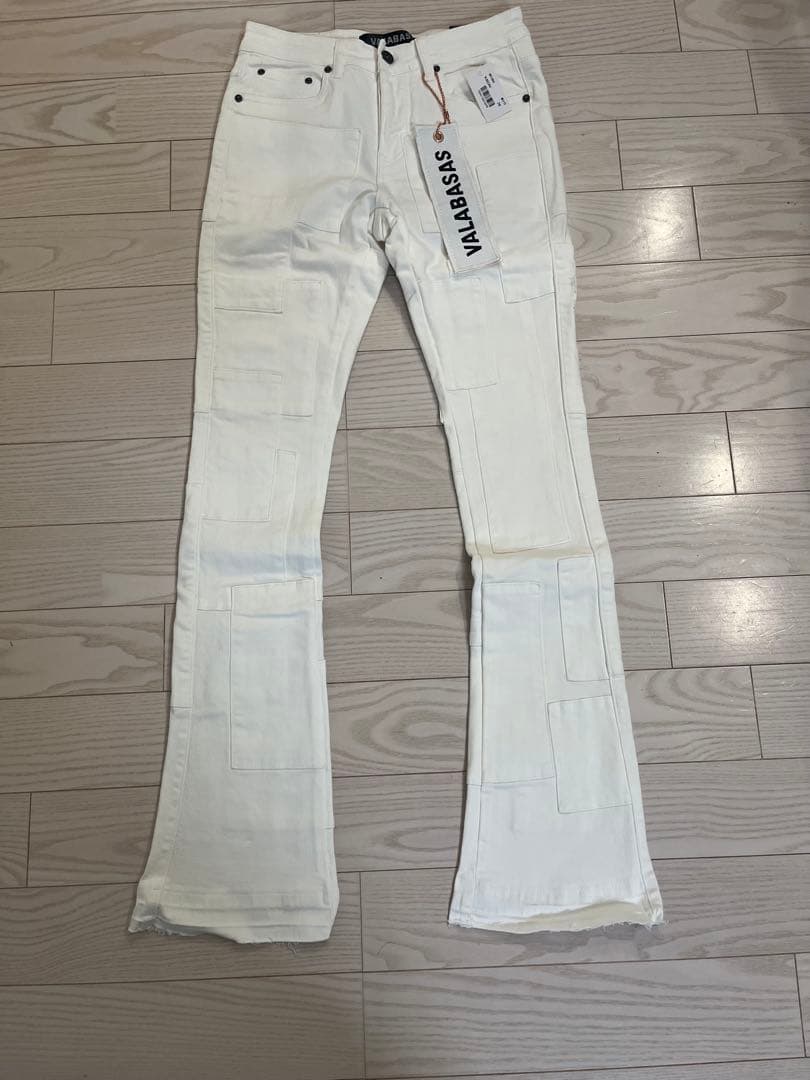 VALABASAS バラバサス スキニーフレアデニム ホワイト新品 28