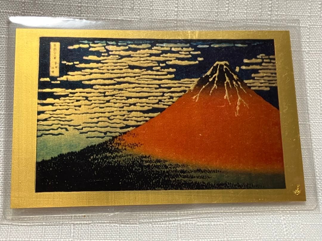 純金アート絵画シリーズコレクション　「富嶽三十六景　赤富士」24K24金　極美品