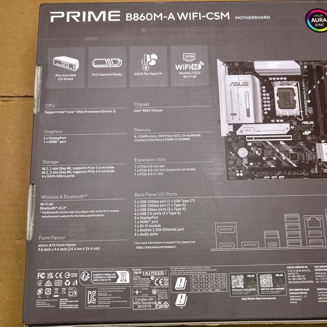 PRIME B860M-A WIFI-CSM 2024年11月製
