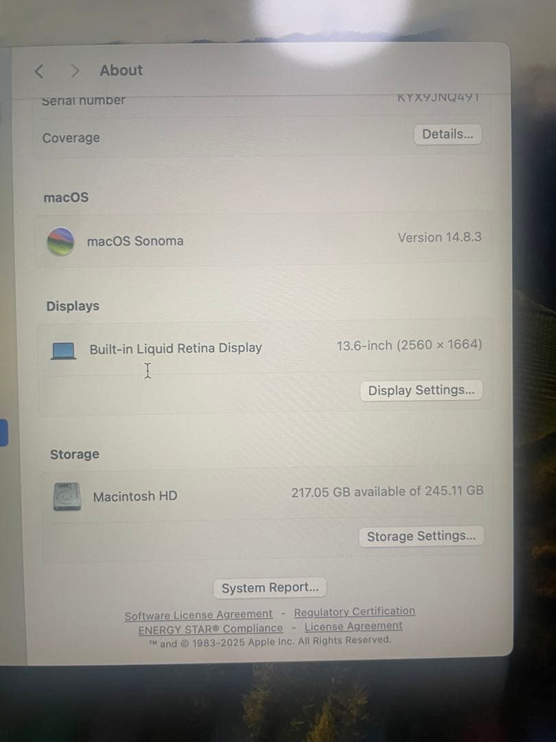 macbook air M2 13インチ 8GB ミッドナイト バッテリー100