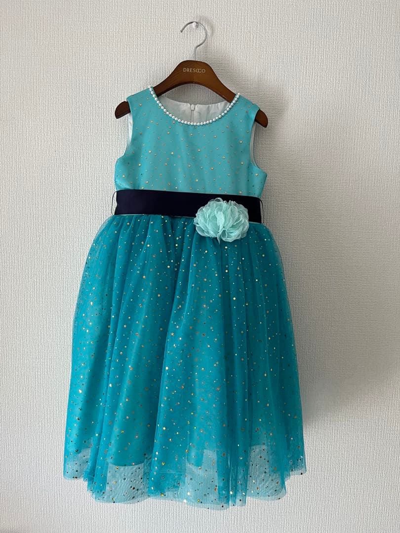 DRESCCO ドレスコ　エメラルドブルージュエリードレス　130CM