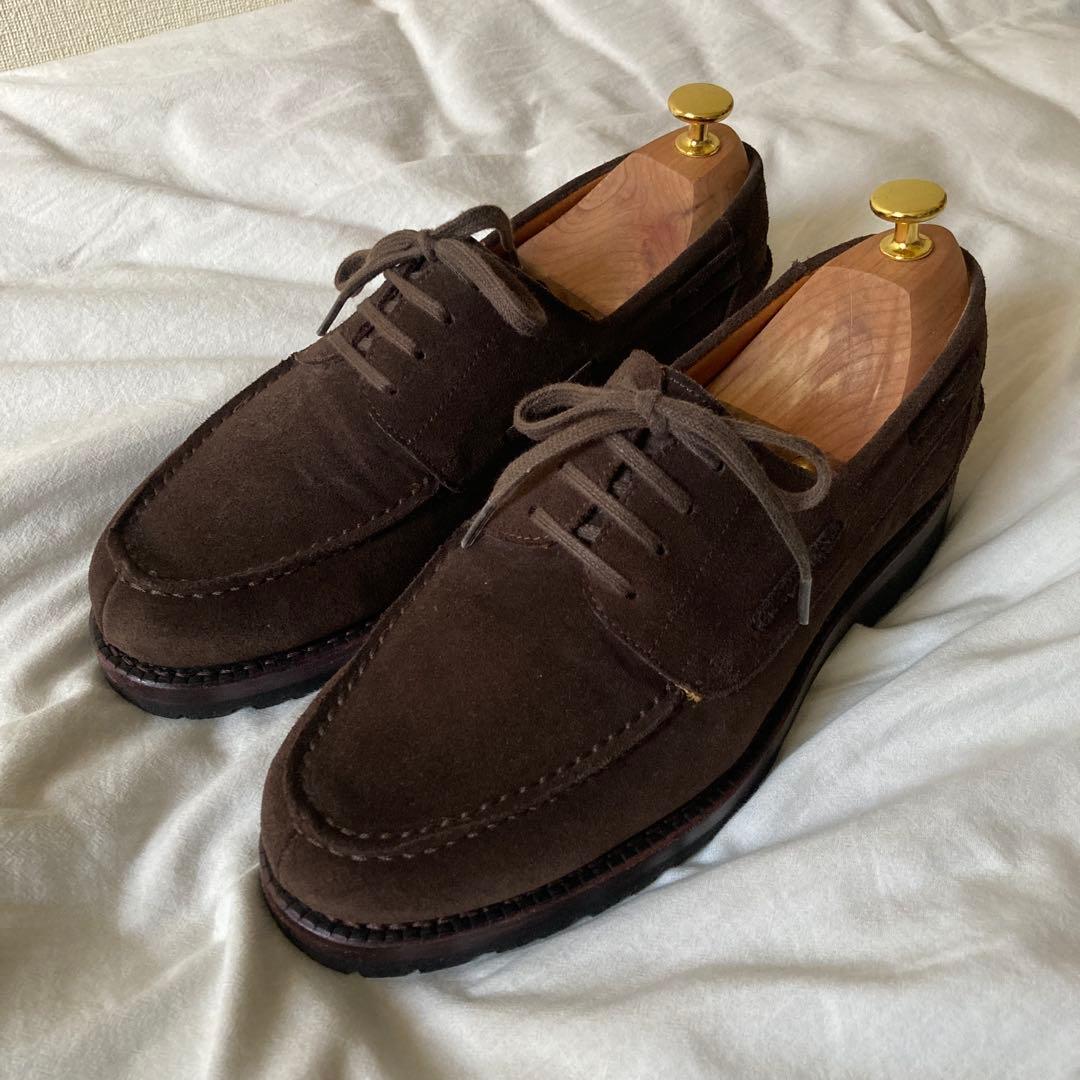 ジャランスリウァヤ　4アイレットモカシン　ダークブラウンスエード　39