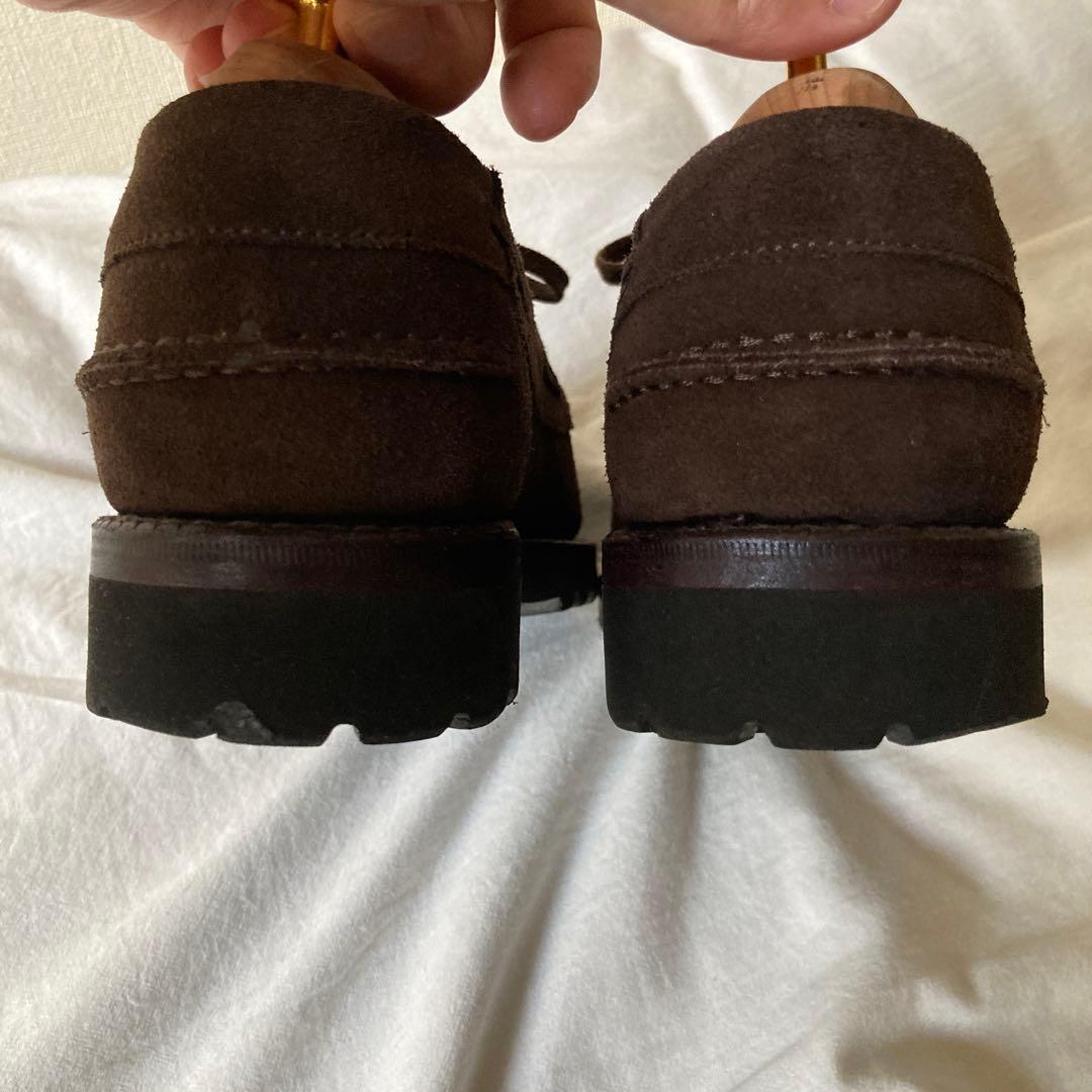 ジャランスリウァヤ　4アイレットモカシン　ダークブラウンスエード　39