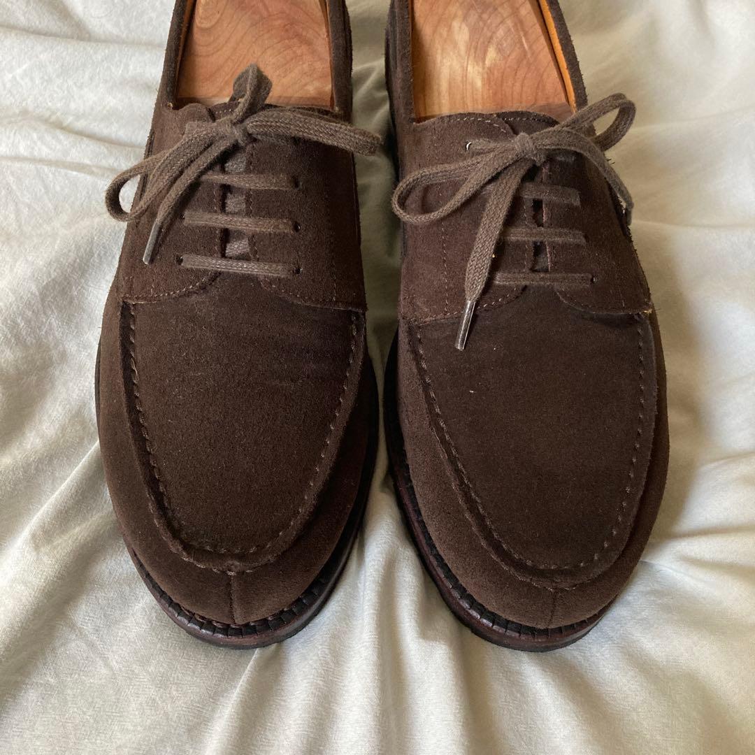 ジャランスリウァヤ　4アイレットモカシン　ダークブラウンスエード　39