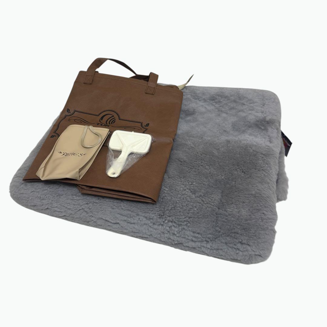 TUK 東洋羽毛 ムートンカーペット シルバーグレー