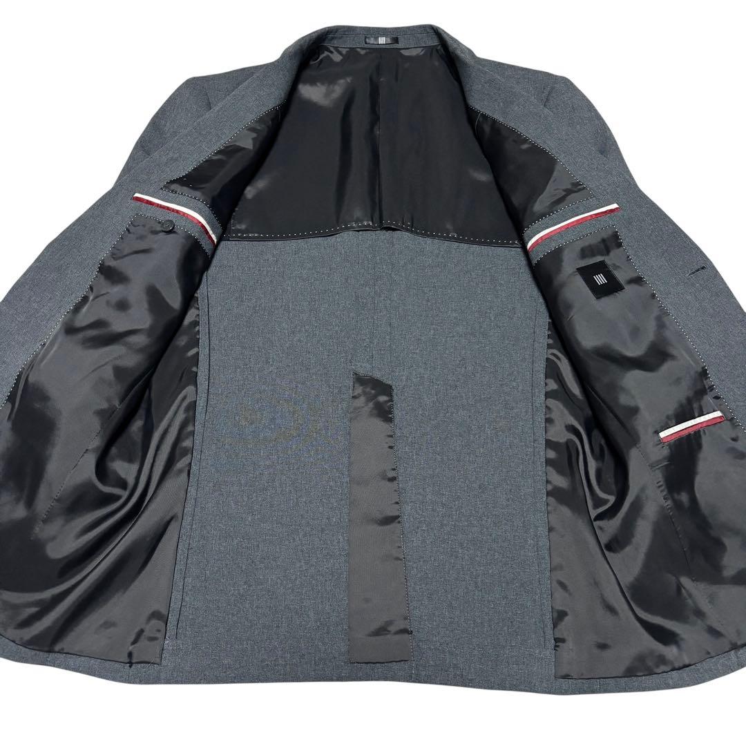 美品 2XL スーツセレクト 3ピース スーツ セットアップ グレー 2ボタン