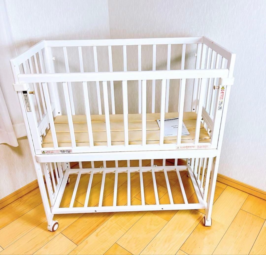 値下げ★そいねーる＋ ムーブ ベビーベッド ホワイト