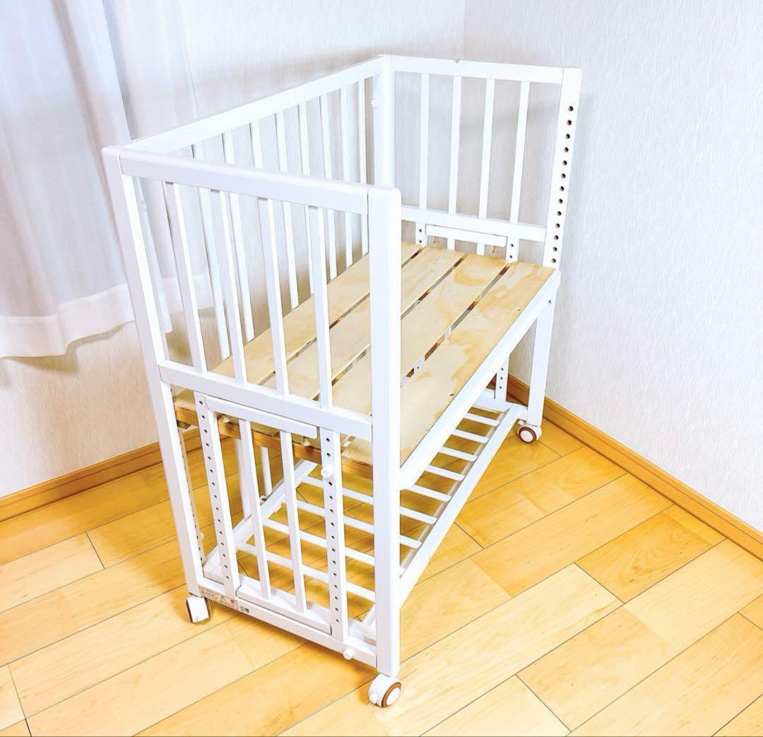値下げ★そいねーる＋ ムーブ ベビーベッド ホワイト