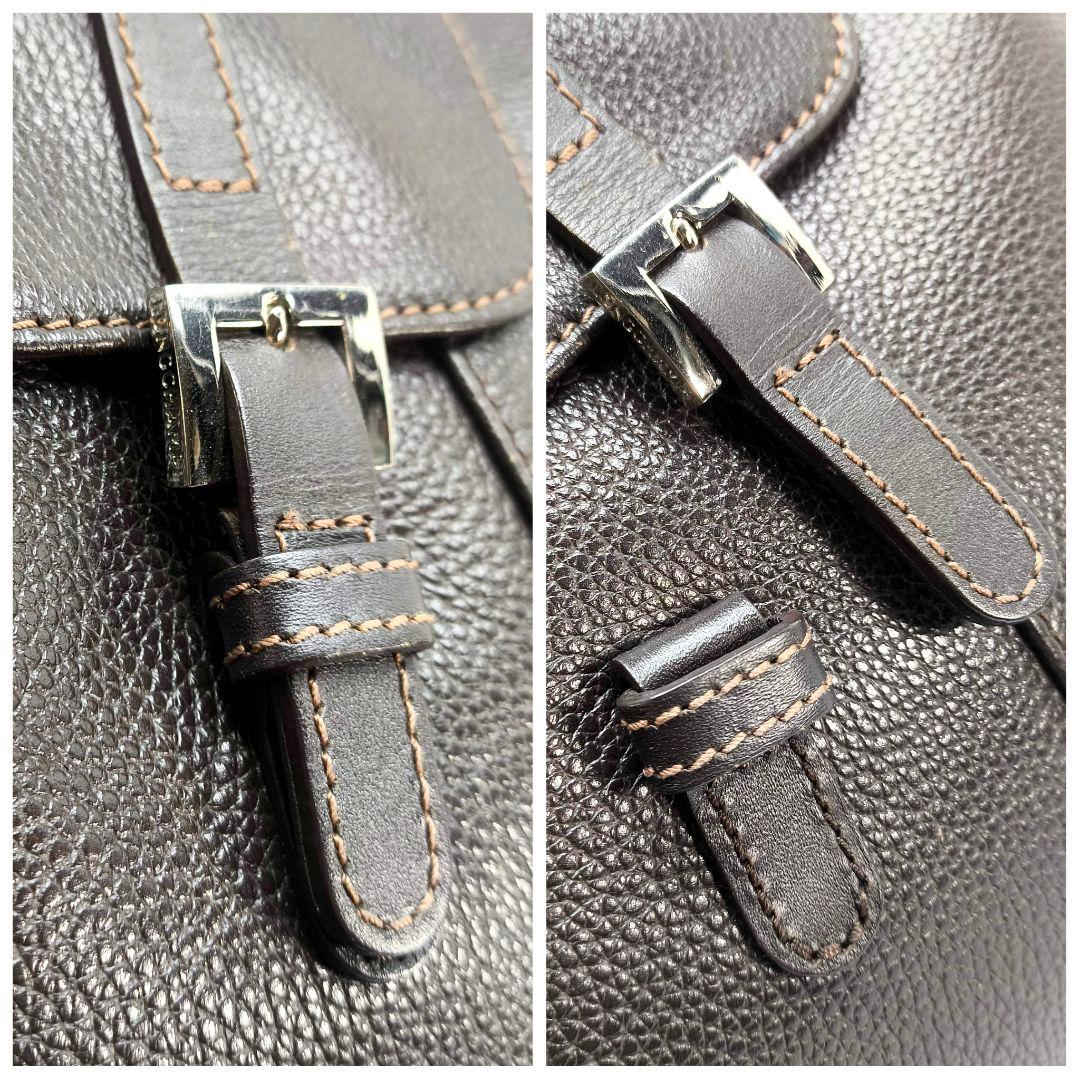 美品 ロンシャン シボ革 ショルダーバッグ LONGCHAMP