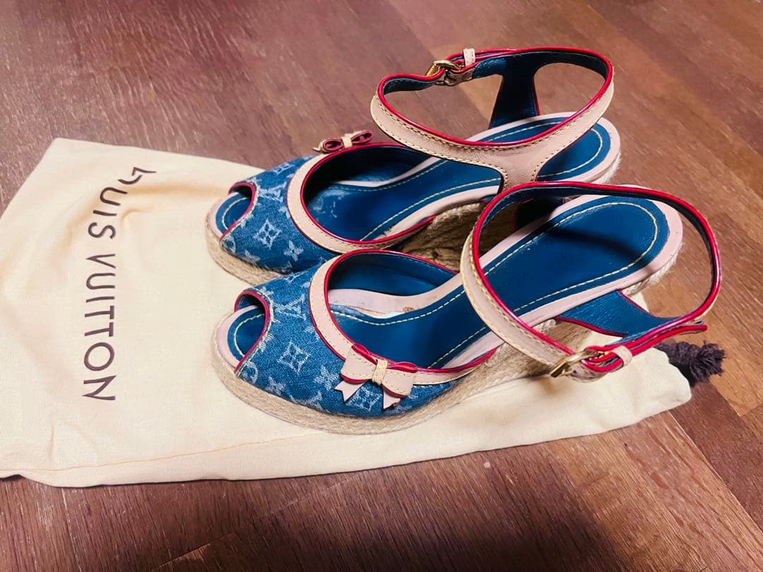 Louis Vuitton デニム サンダル