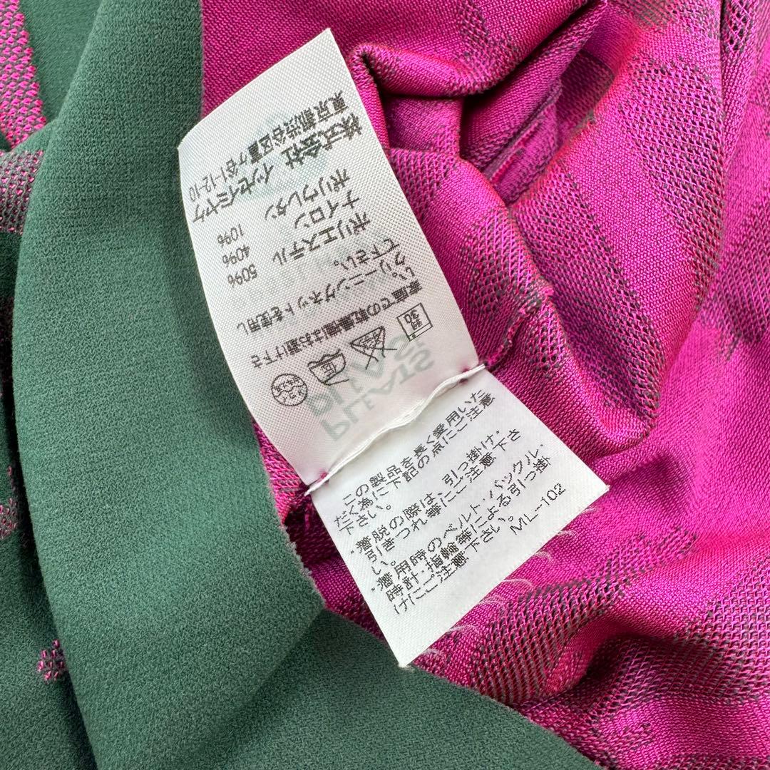 【人気】pleats please 長袖カットソー　ワンピース　総柄　サイズ3