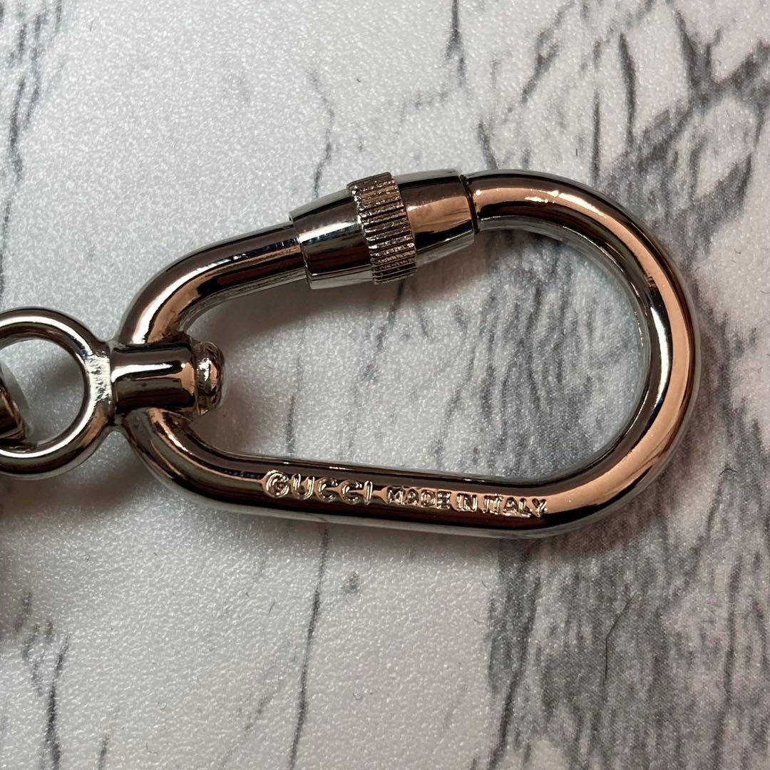 【未使用品級】GUCCI グッチ カラビナ キーリング シルバー