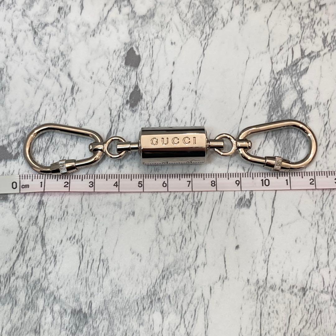 【未使用品級】GUCCI グッチ カラビナ キーリング シルバー