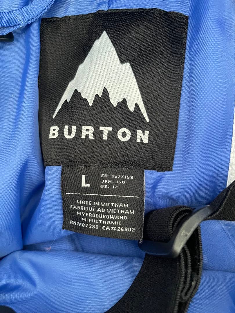 美品 バートン スキーウェア ビブ 150センチ Burton スモークブルー