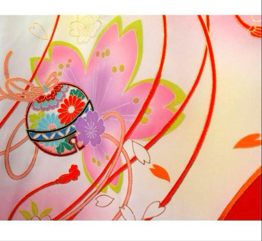 あこがれゆめ　お宮参り 女の子 着物 女児祝着 正絹 のしめ 初着 産着　白地