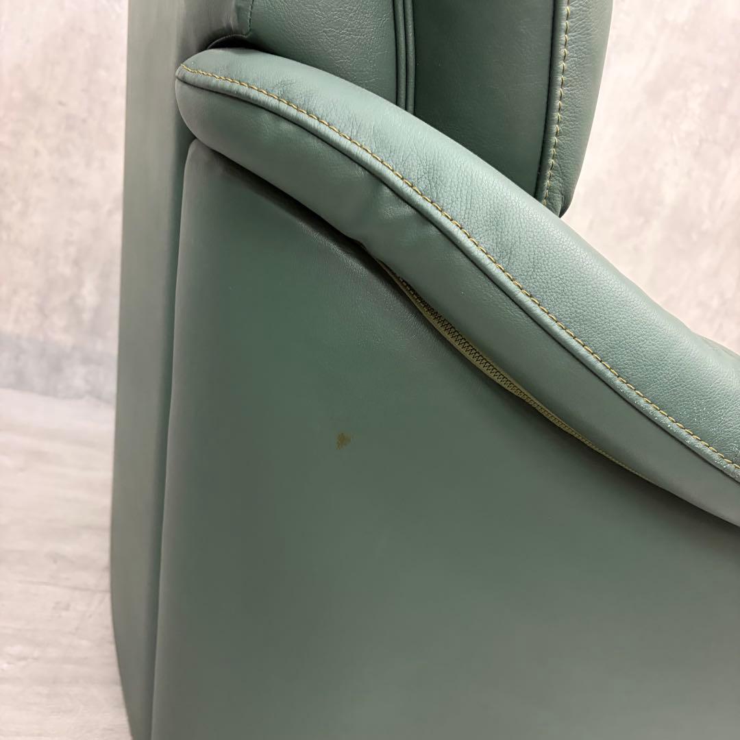 カリモク 1人掛けソファ 牛革　1p