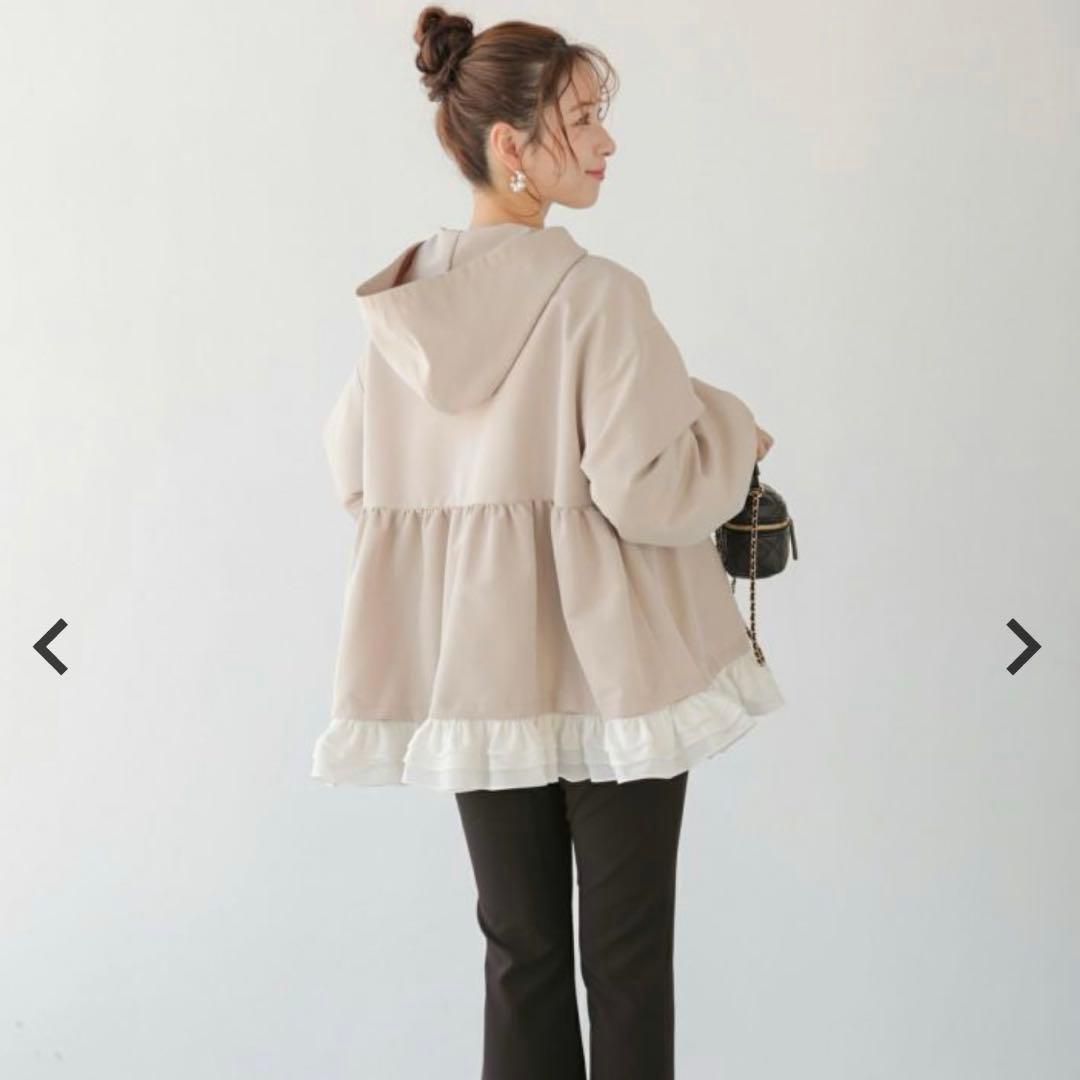 未開封　Fitmore ペプラムフリル2WAYフーディジャケット