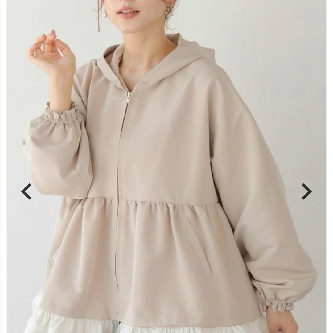 未開封　Fitmore ペプラムフリル2WAYフーディジャケット