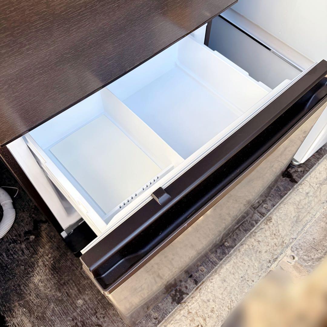 運搬取付無料！純正三菱ダークブラウン冷蔵庫！木のような風合い！完動品・超美品！