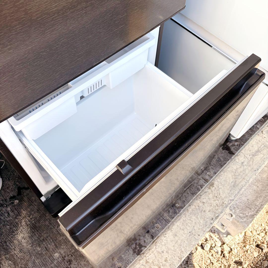 運搬取付無料！純正三菱ダークブラウン冷蔵庫！木のような風合い！完動品・超美品！