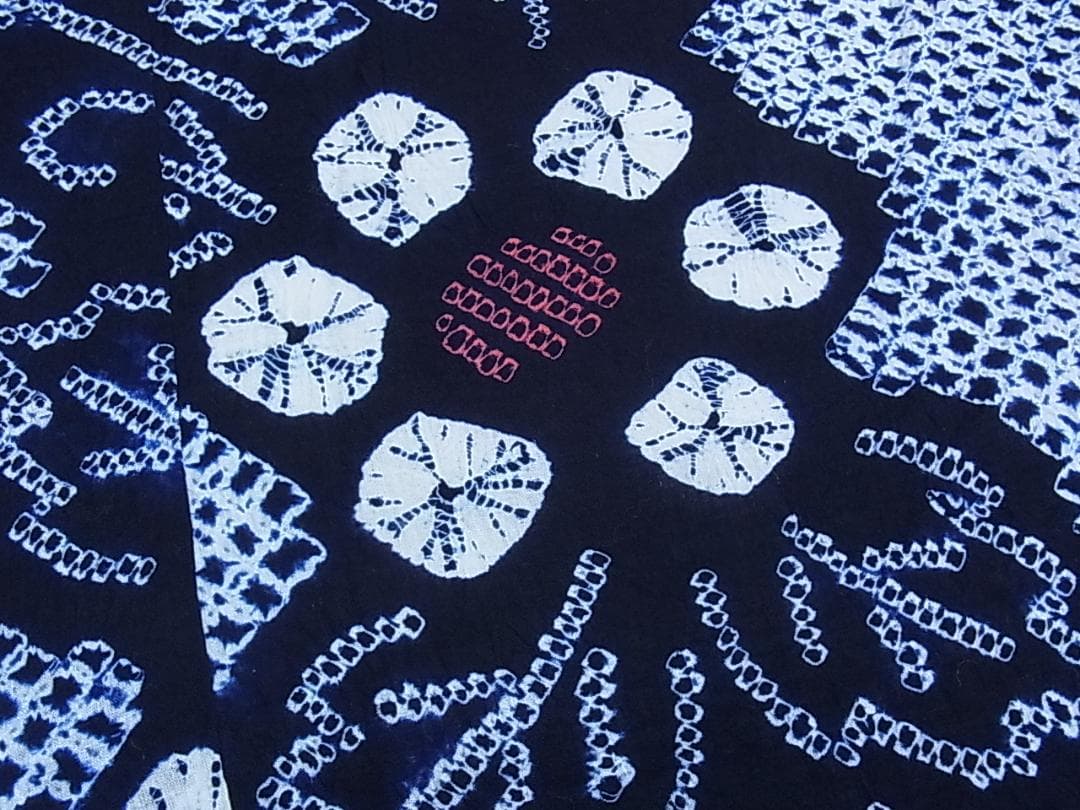 ♦︎きもの結♦︎有松鳴海絞り 浴衣 草花　綿♦︎a