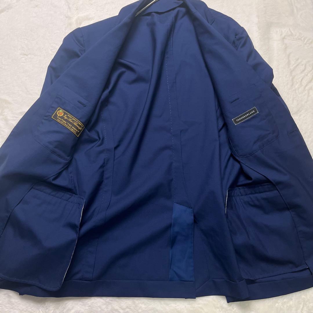L相当✨トゥモローランド ロロピアーナ スーツ セットアップ 紺色 青系 ウール