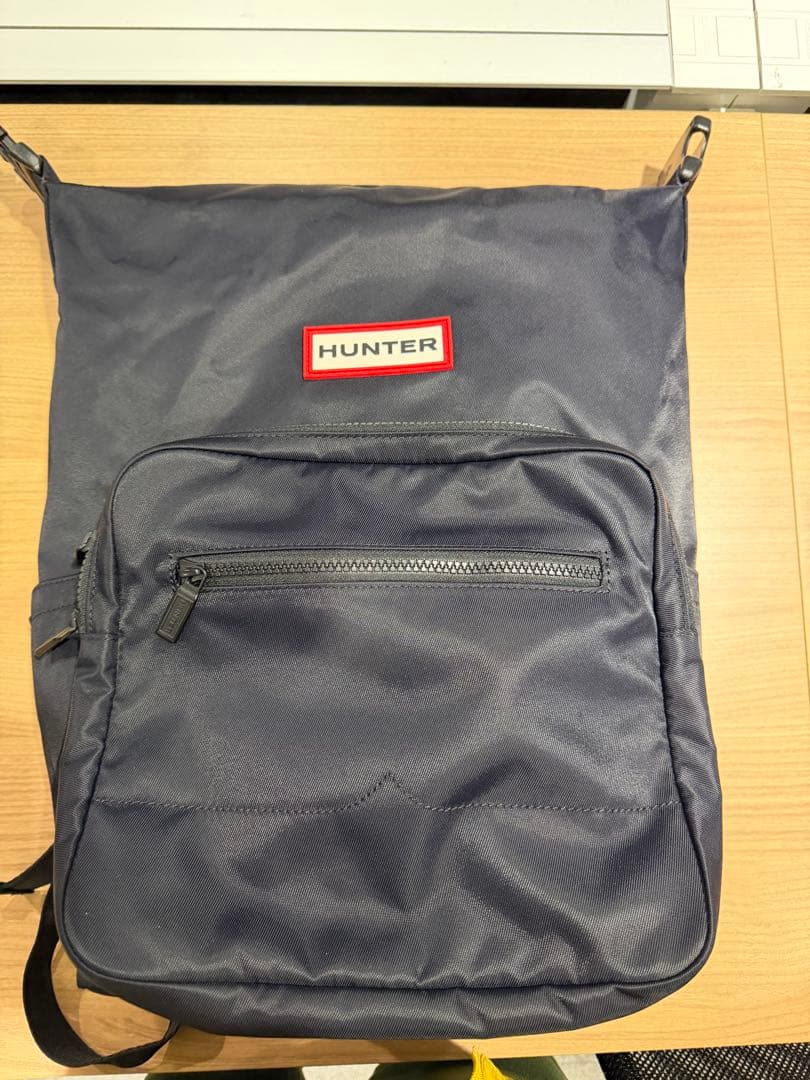 【美品】HUNTER ナイロン パイオニア ラージ トップクリップ リュック 黒