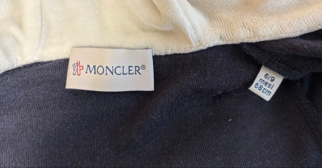 モンクレール　ベルベットロンパース 6-9m 70