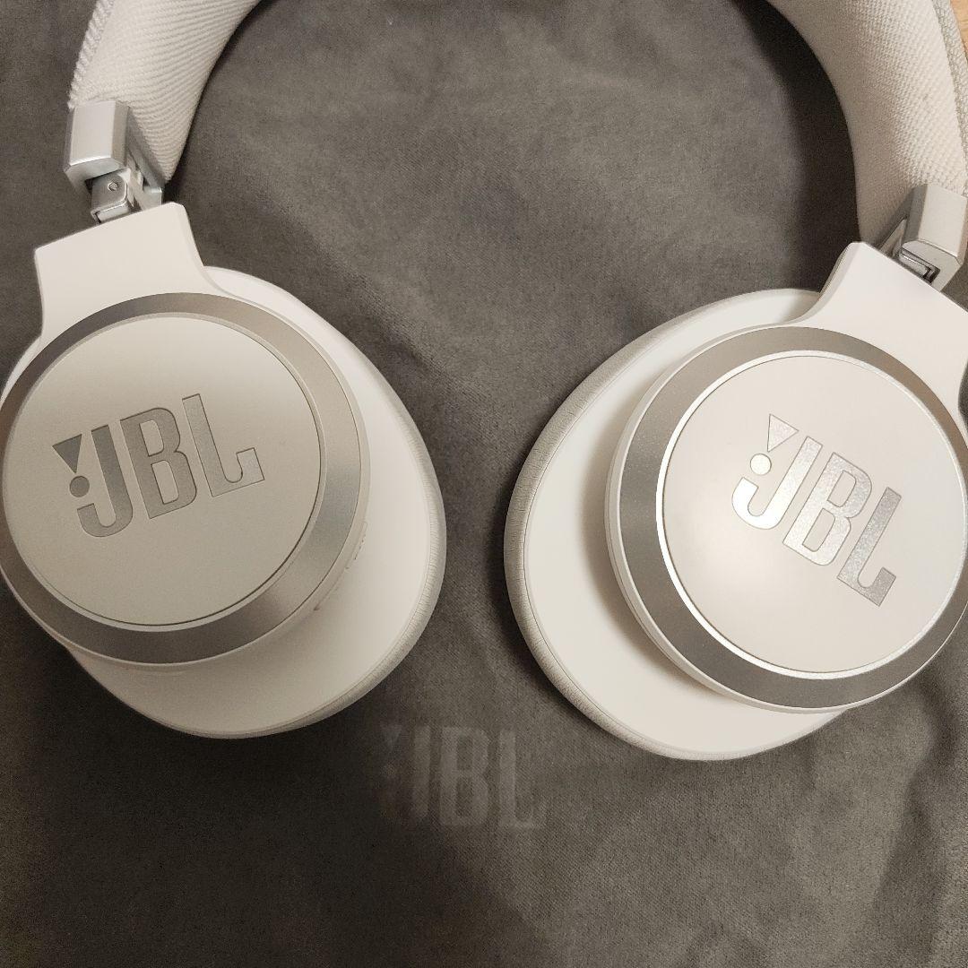 JBL　LIVE770NC ワイヤレスヘッドホン ホワイト 収納袋付き