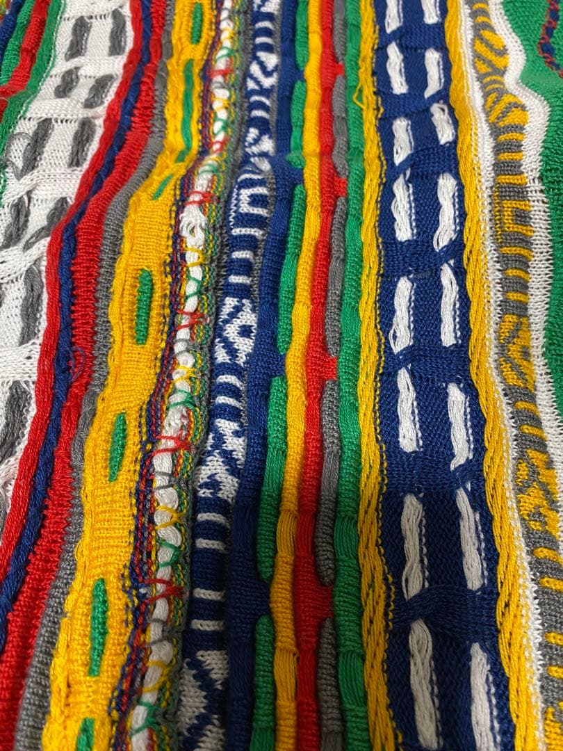 【XL】クージー　COOGI　3D　ニット マルチカラー　総柄 90s