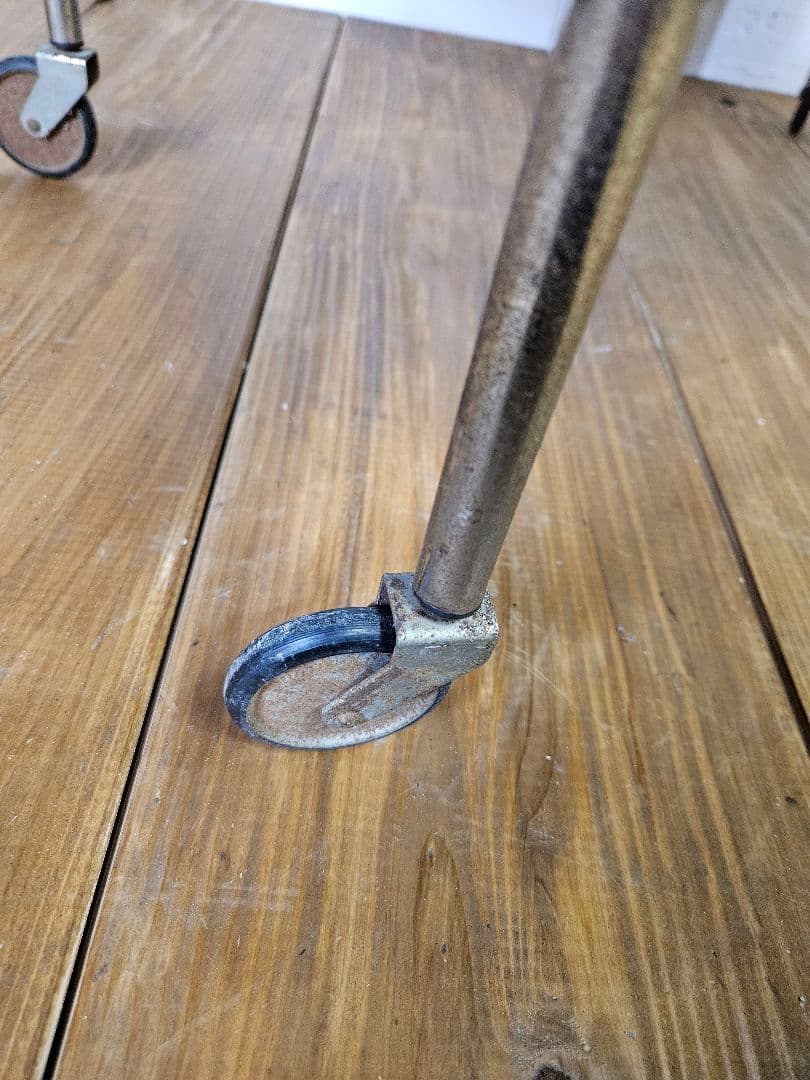 ドイツヴィンテージ フォールディング トロリーワゴン キャスター 折り畳み 棚