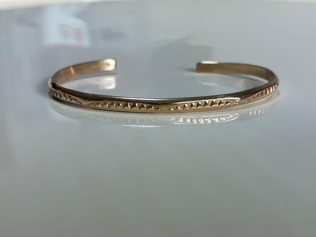 ②インディアンジュエリー バングル ゴールド NAVAJO ナバホ族 ホピ族