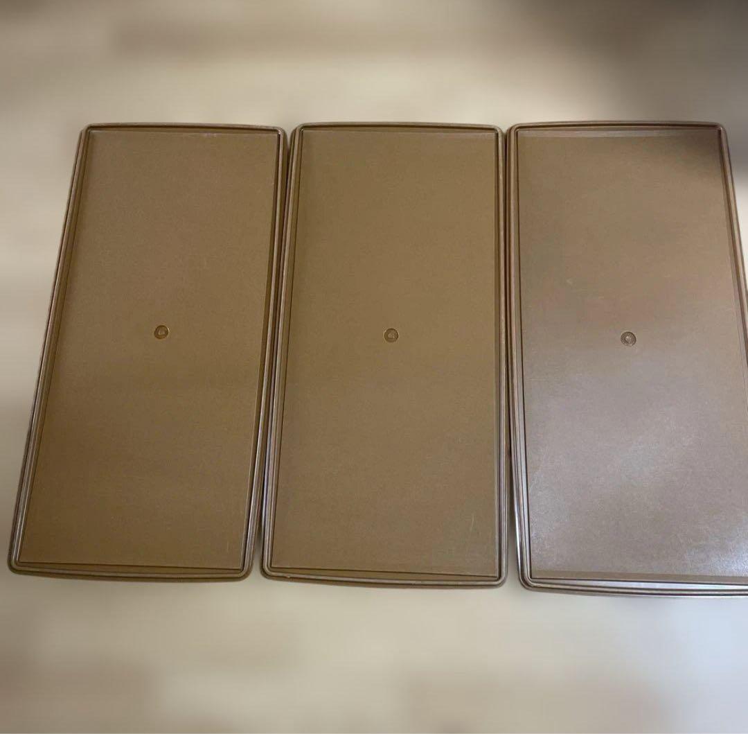 ★タッパーウェア❗️ロングスーパーケース.セピアカラー.38 Lおまとめ3個セット