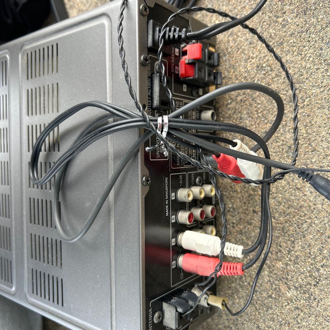 シルバー アンプ RCA端子付き 2つセット