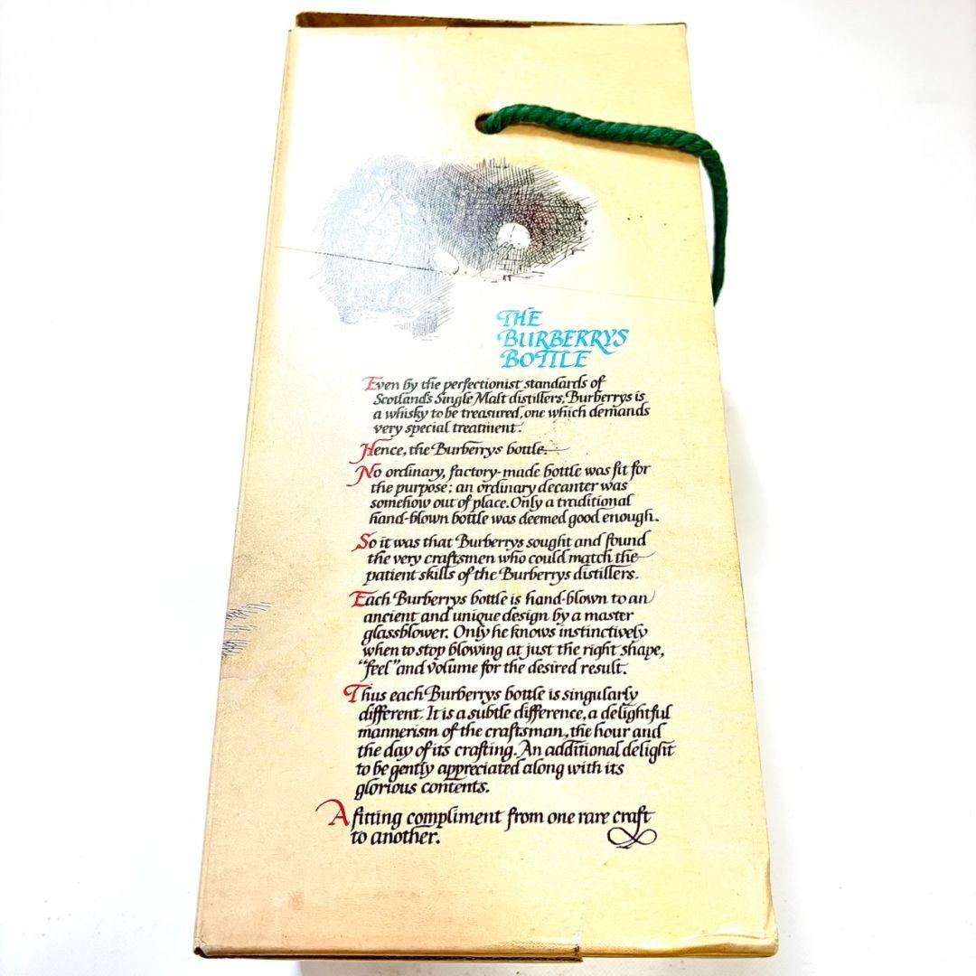 箱付属 未開栓 プレミアム Burberry's シングルモルトウイスキー