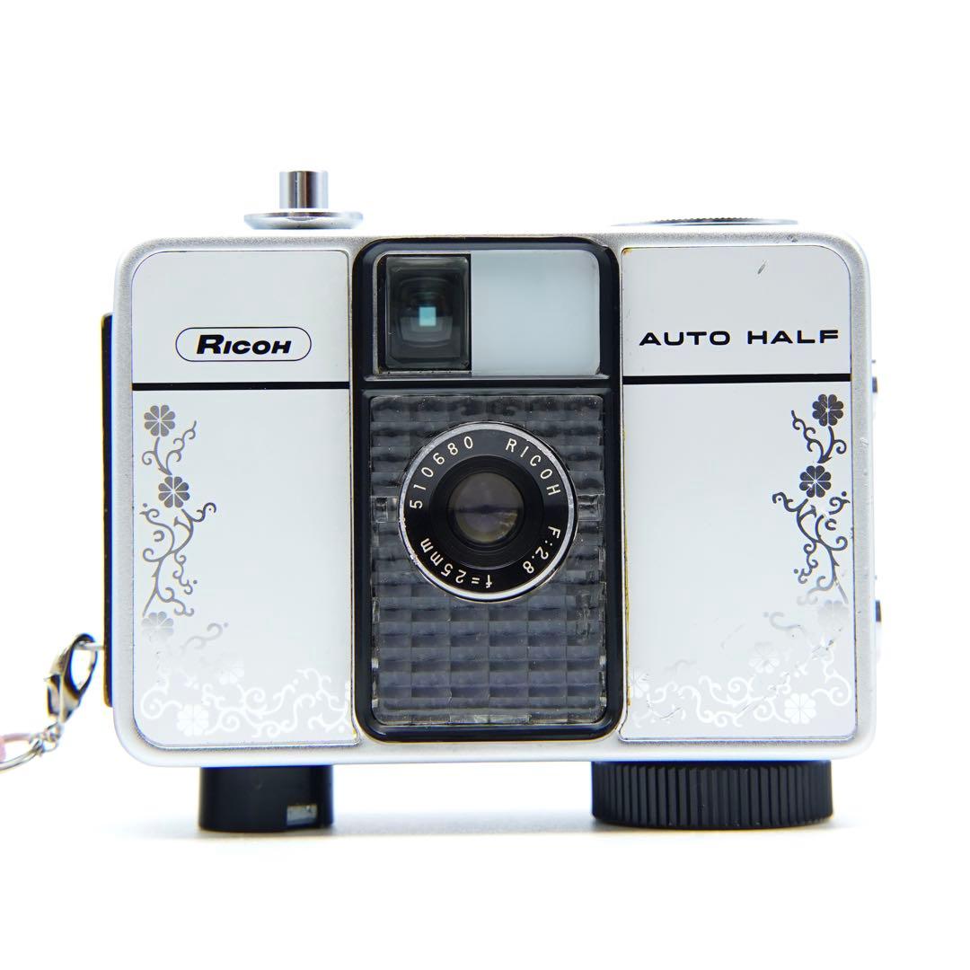 【動作確認・清掃済み＊試写あり】カメラケースつ付き♪リコーオートハーフE 花柄