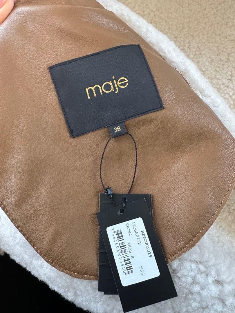 【最終値下げ】新品maje paris リアルムートンコート