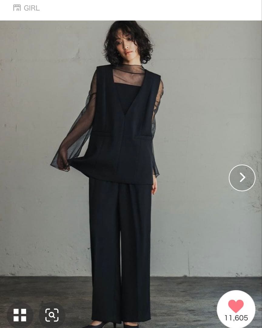 GIRL セットアップ　ブラック パーティードレス Lサイズ