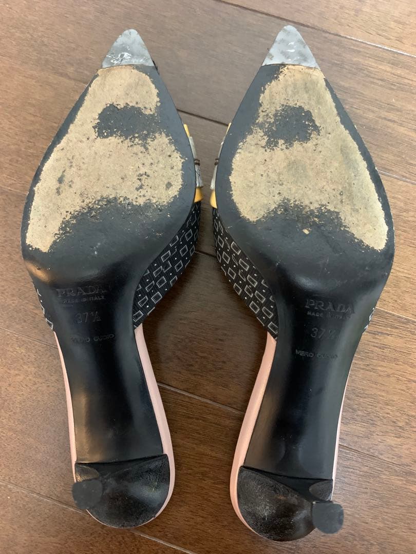 PRADA ヴィンテージ2003年春夏 ミュール　和柄、着物生地