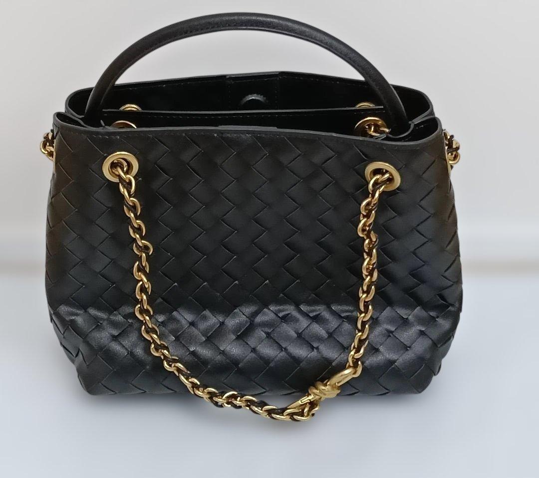 ボッテガヴェネタ アンディアーモ レザー 2WAY ショルダーバッグ ブラック