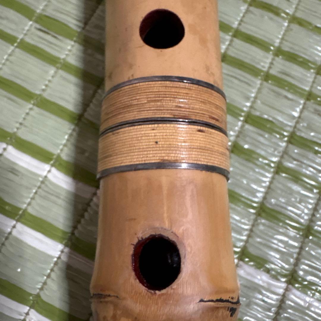 尺八 一朝 在銘 5穴 約55cm 2印 シャクハチ　楽器　笛