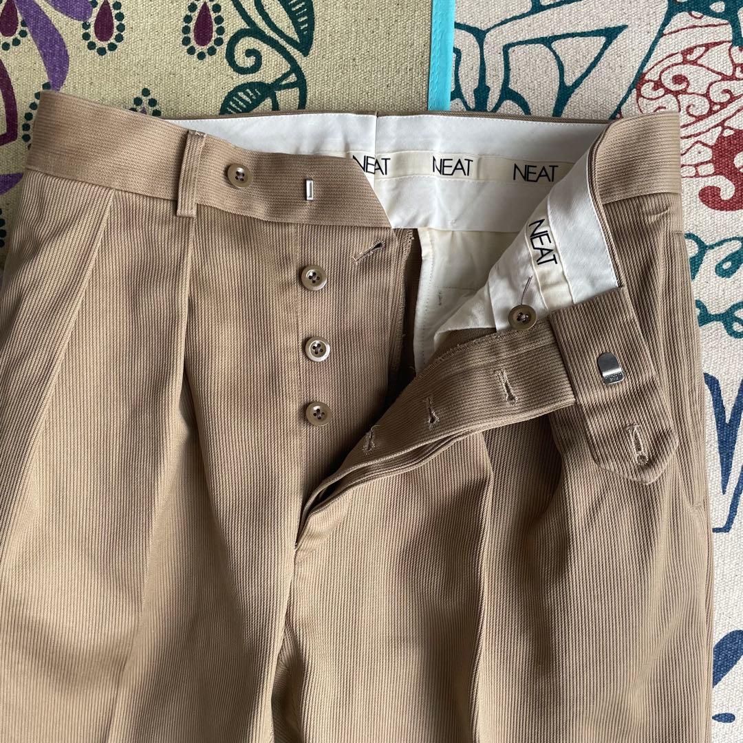 【極美品】NEAT コットンピケ テーパードタイプ ベージュ サイズ44